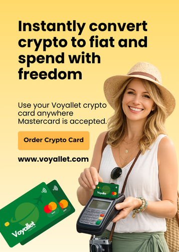 A wallet that travels with you as a Voyallet crypto card — secure, simple crypto access everywhere you go.